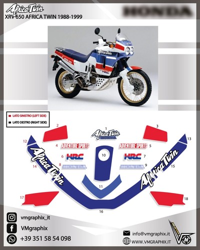 Adesivi xrv 650 africa twin - xrv,