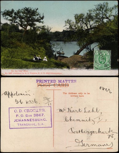 Cartolina sudafrica sul - cartolina,