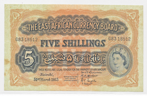 East africa 1953 shilling - africa,